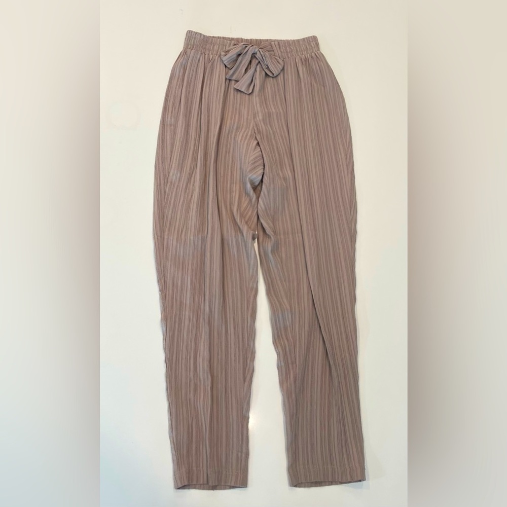 Taupe textured boho pants